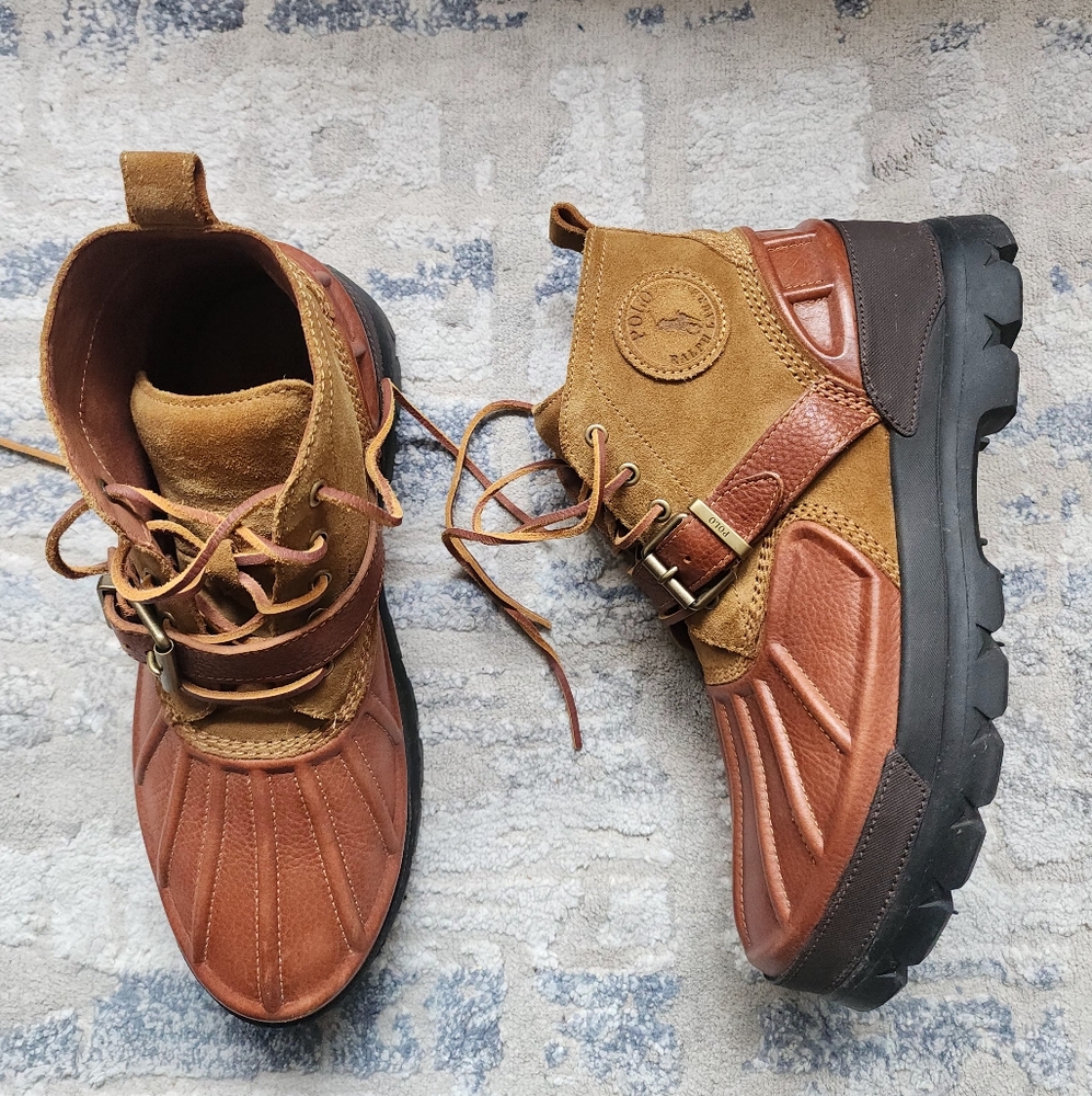Polo Ralph Lauren Tan and Brown Rain Boots - Picture 2 of 8